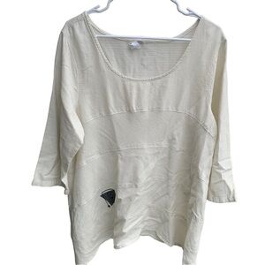 Indigo Art Wear Women’s Tunic Top Lagenlook Asymmetrical Size XL